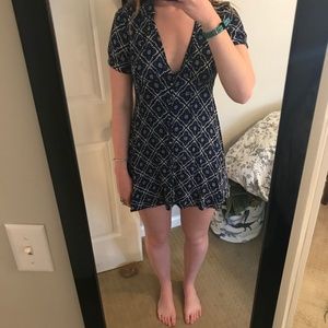 Free People button down mini dress